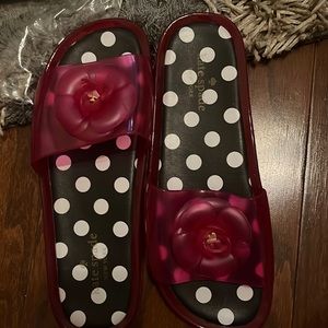 Kate spade pink jelly slides